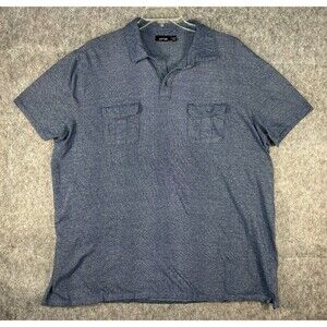 APT. 9 Polo Shirt Men's Size 3XLT Blue Stretch Pockets
